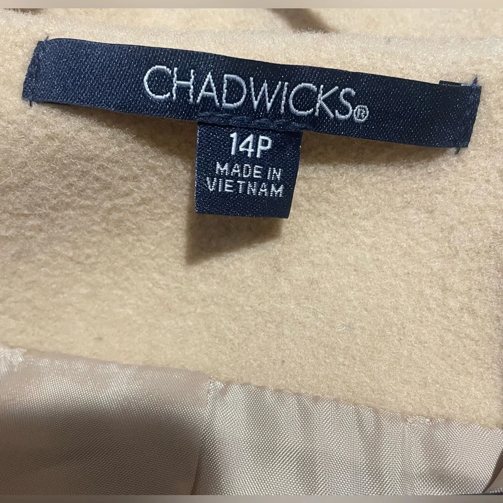 Chadwicks vintage full-length single breast camel-colored wool coat,Large - Picture 7 of 9